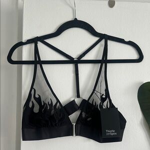 Thistle and Spire Black Strappy Flame Bra